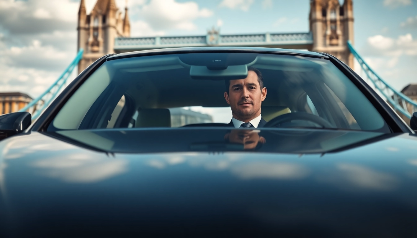 Experience a premium chauffeur service london with an elegant driver and luxury vehicle.