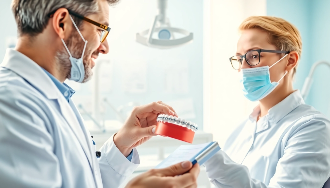 Understanding braces cost Myrtle Beach with a professional orthodontist examining dental impressions.