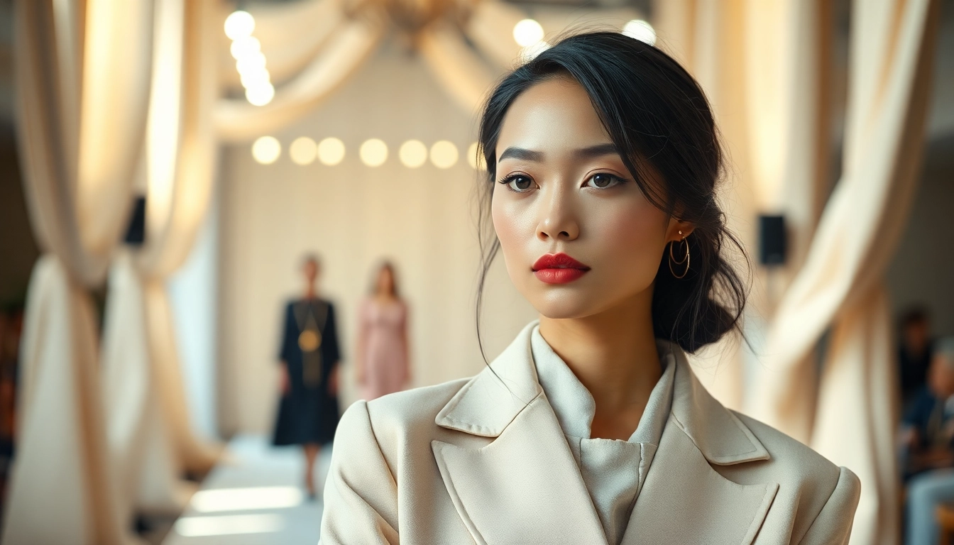Anok Yai exudes style and grace in a fashion portrait, showcasing her captivating presence.